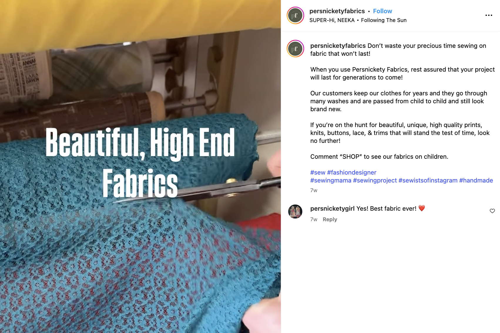 Instagram for fashion designers